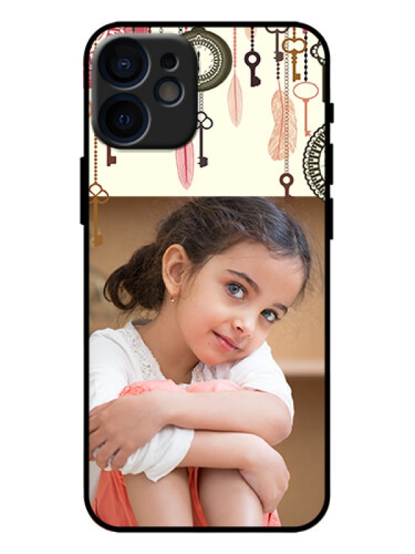 Custom iPhone 12 Mini Custom Metal Phone Case - Boho Style Design
