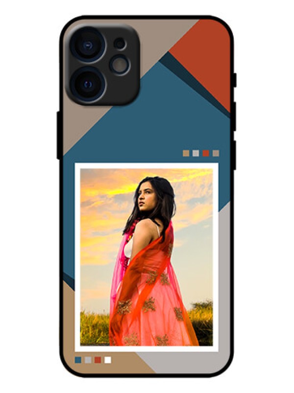 Custom iPhone 12 Mini Custom Metal Phone Case - Retro Color Pallet Design