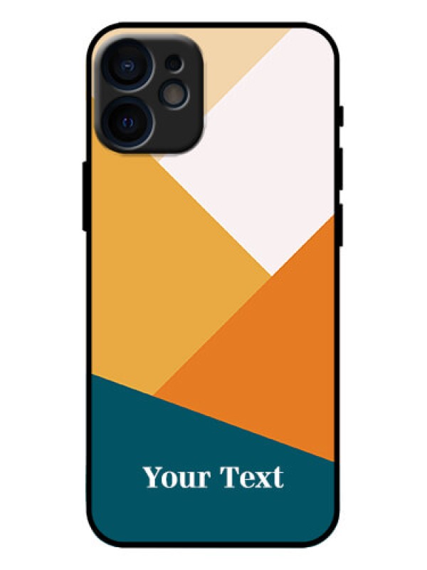 Custom iPhone 12 Mini Custom Metal Phone Case - Stacked Multi - Colour Design