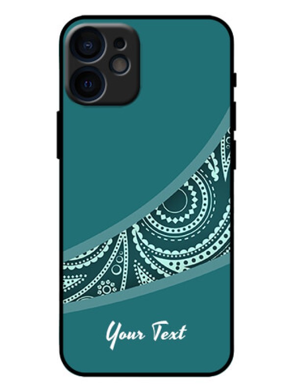 Custom iPhone 12 Mini Custom Metal Phone Case - Semi Visible Floral Design
