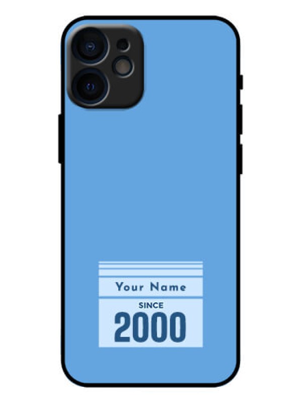 Custom iPhone 12 Mini Custom Metal Phone Case - Custom Year Of Birth Design