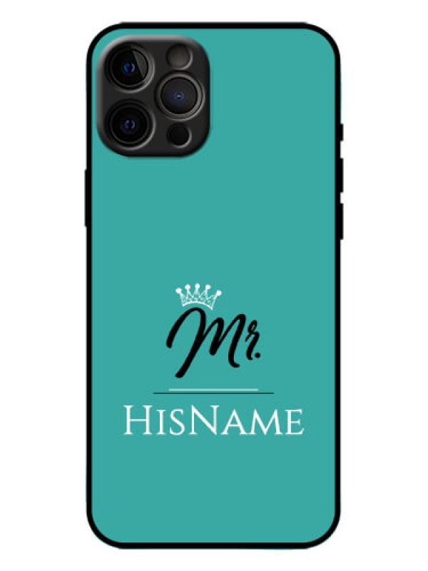 Custom iPhone 12 Pro Max Custom Metal Phone Case - Mr With Name Design