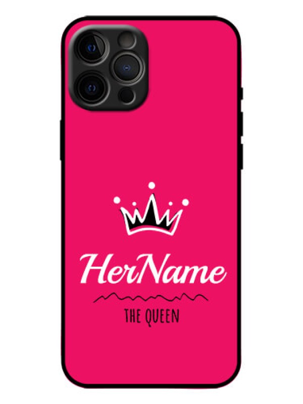 Custom iPhone 12 Pro Max Custom Metal Phone Case - Queen With Name Design