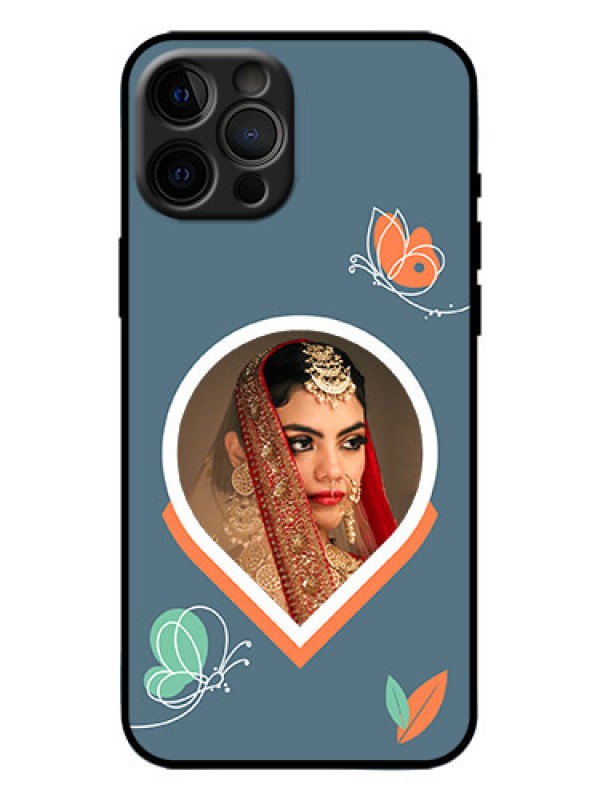 Custom iPhone 12 Pro Max Custom Metal Phone Case - Droplet Butterflies Design