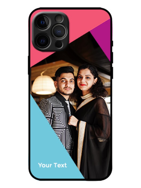 Custom iPhone 12 Pro Max Custom Metal Phone Case - Stacked Triple Colour Design