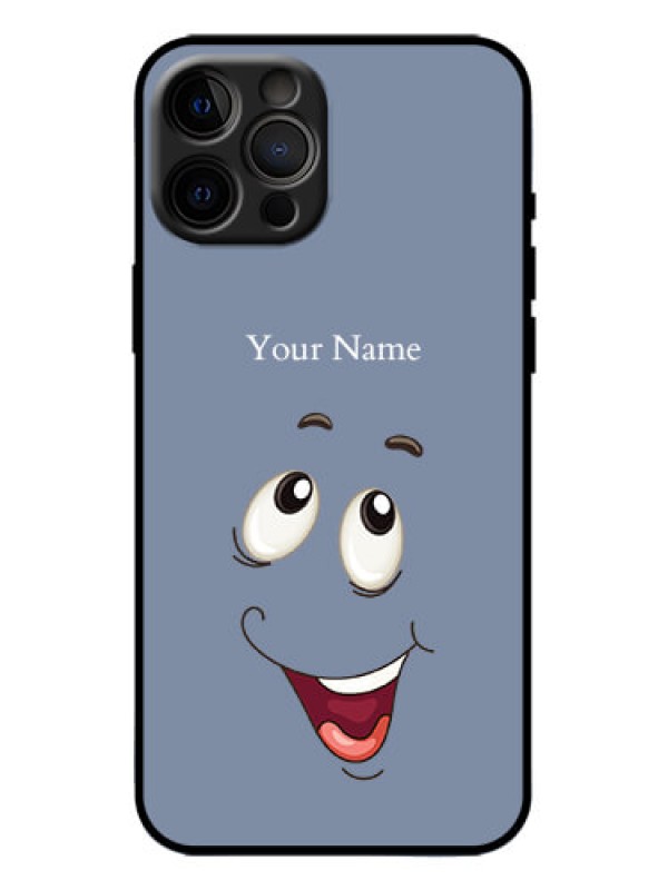 Custom iPhone 12 Pro Max Custom Metal Phone Case - Laughing Cartoon Face Design