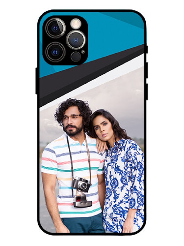 Custom iPhone 12 Pro Custom Metal Phone Case - Simple Pattern Photo Upload Design
