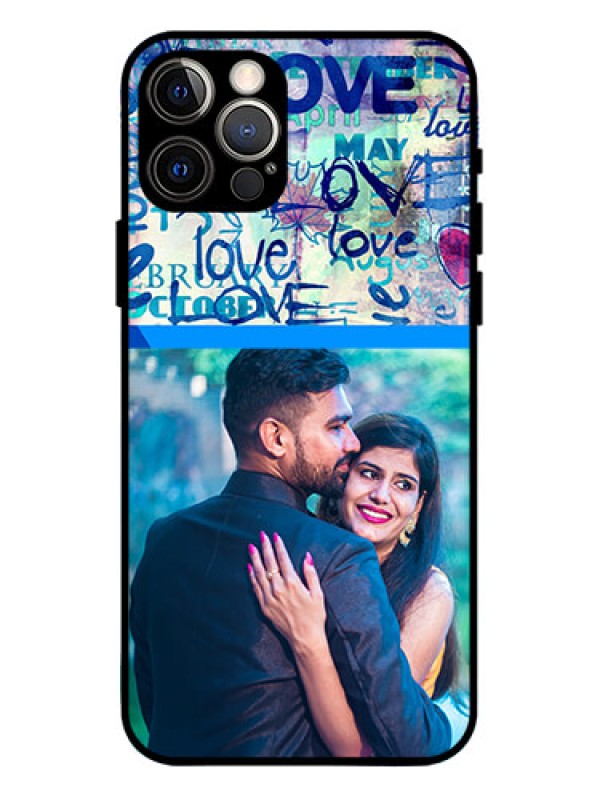 Custom iPhone 12 Pro Custom Metal Phone Case - Colorful Love Design