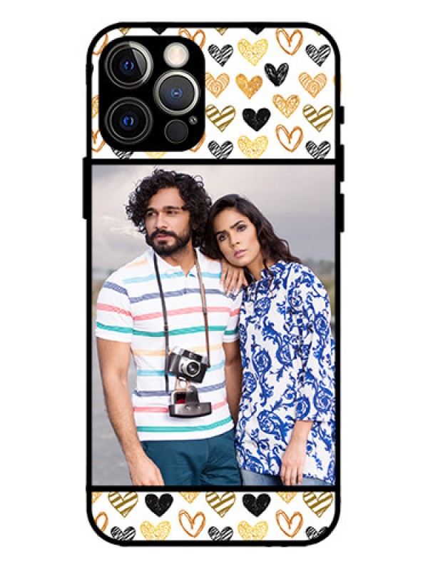 Custom iPhone 12 Pro Custom Metal Phone Case - Love Symbol Design