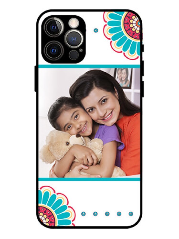 Custom iPhone 12 Pro Custom Metal Phone Case - Flower Design
