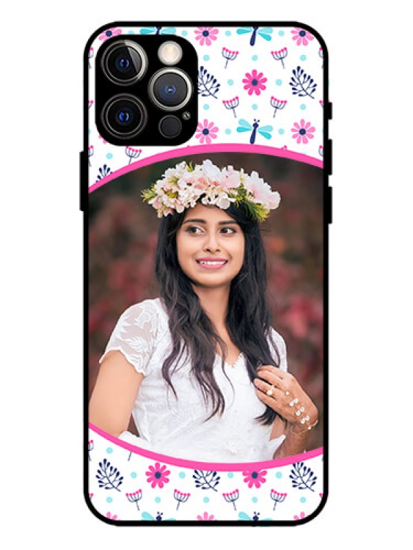Custom iPhone 12 Pro Custom Metal Phone Case - Colorful Flower Design