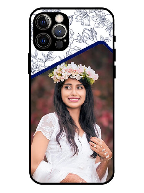 Custom iPhone 12 Pro Custom Metal Phone Case - Classy Floral Design