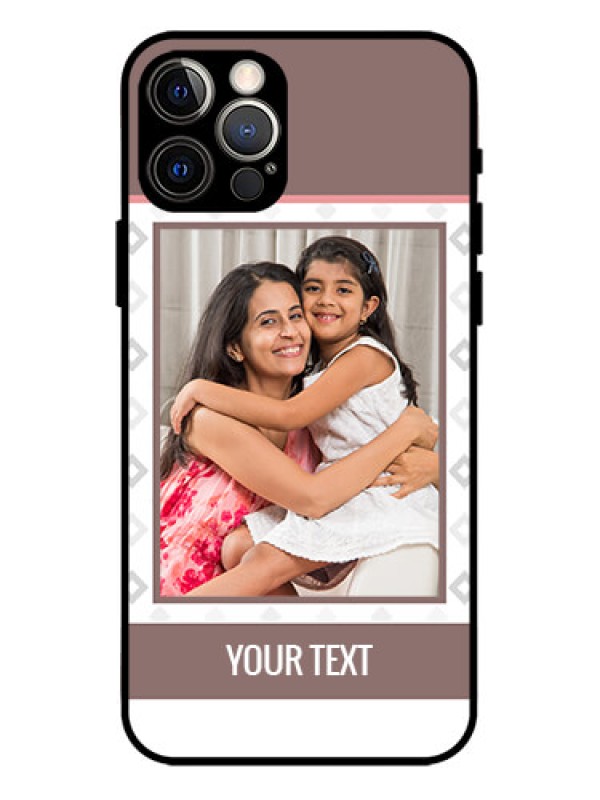 Custom iPhone 12 Pro Custom Metal Phone Case - Simple Diamond Design