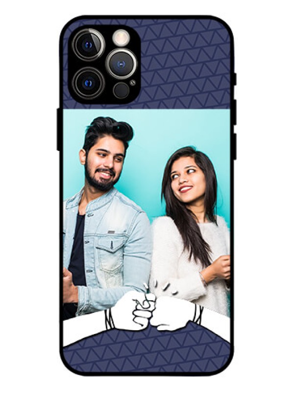 Custom iPhone 12 Pro Custom Metal Phone Case - With Best Friends Design