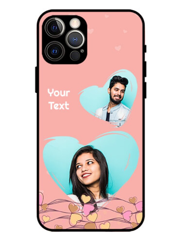 Custom iPhone 12 Pro Custom Metal Phone Case - Love Doodle Design
