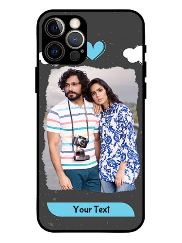 Custom iPhone 12 Pro Custom Metal Phone Case - Splashes With Love Doodles Design