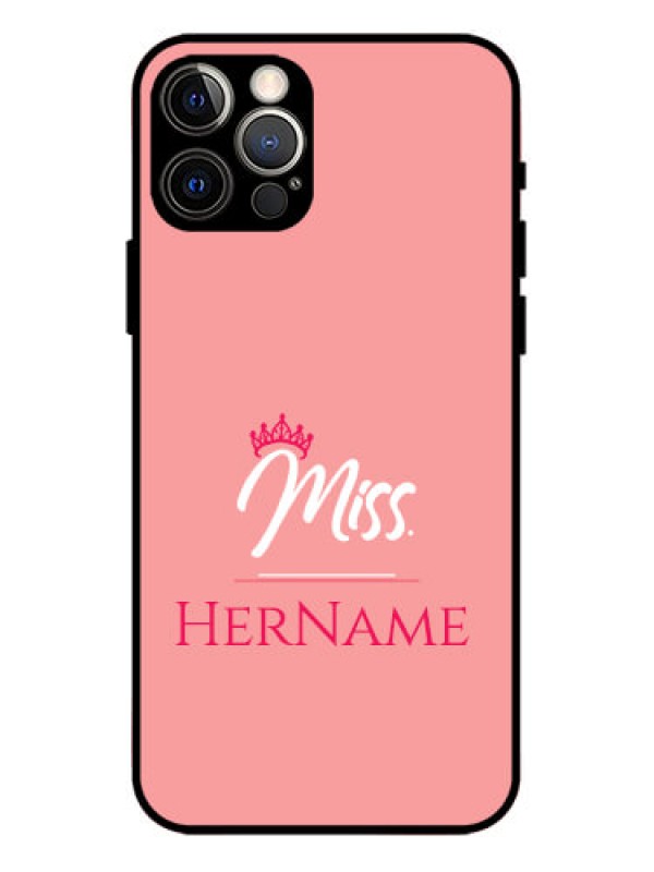 Custom iPhone 12 Pro Custom Metal Phone Case - Mrs With Name Design
