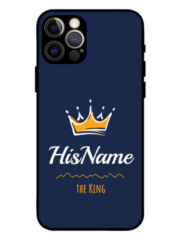 Custom iPhone 12 Pro Custom Metal Phone Case - King With Name Design