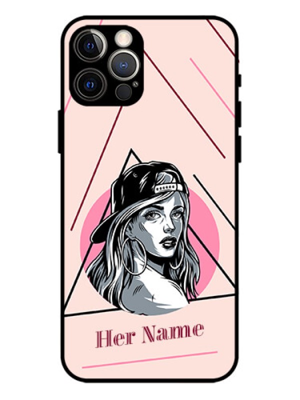 Custom iPhone 12 Pro Custom Metal Phone Case - Rockstar Girl Design