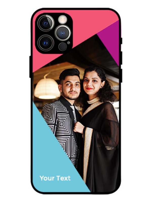 Custom iPhone 12 Pro Custom Metal Phone Case - Stacked Triple Colour Design