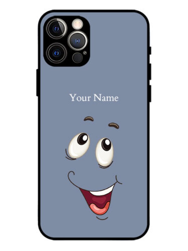 Custom iPhone 12 Pro Custom Metal Phone Case - Laughing Cartoon Face Design