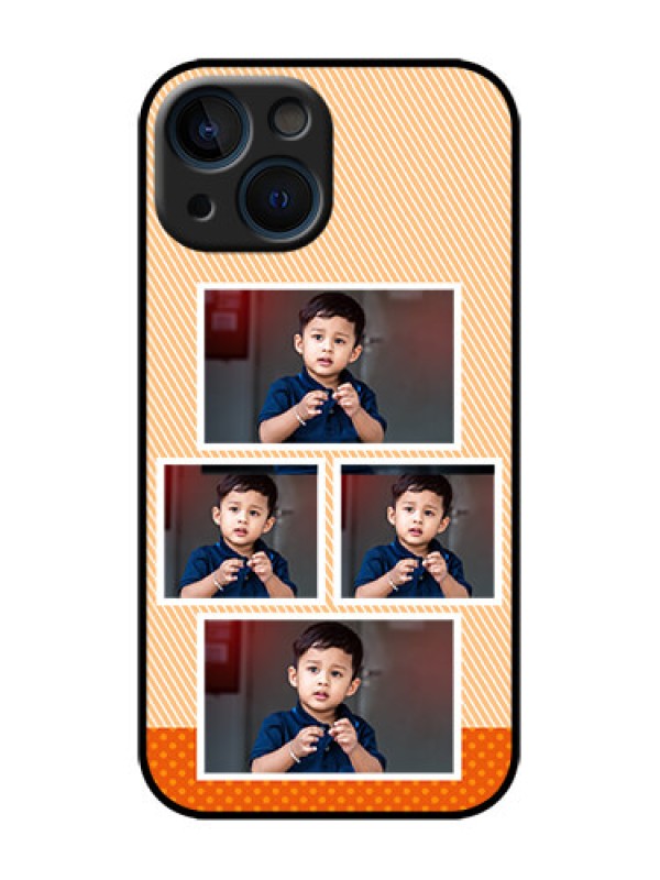 Custom iPhone 13 Mini Custom Metal Phone Case - Bulk Photos Upload Design