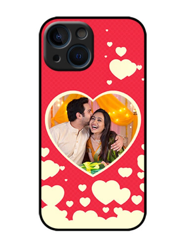 Custom iPhone 13 Mini Custom Metal Phone Case - Love Symbols Phone Cover Design