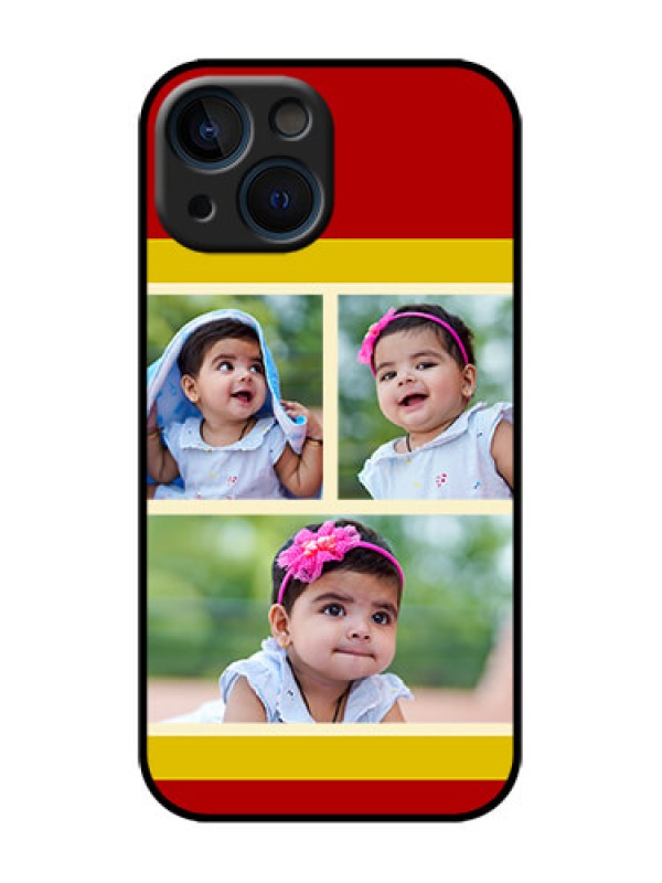 Custom iPhone 13 Mini Custom Metal Phone Case - Multiple Pic Upload Design