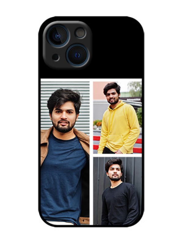 Custom iPhone 13 Mini Custom Metal Phone Case - Upload Multiple Picture Design