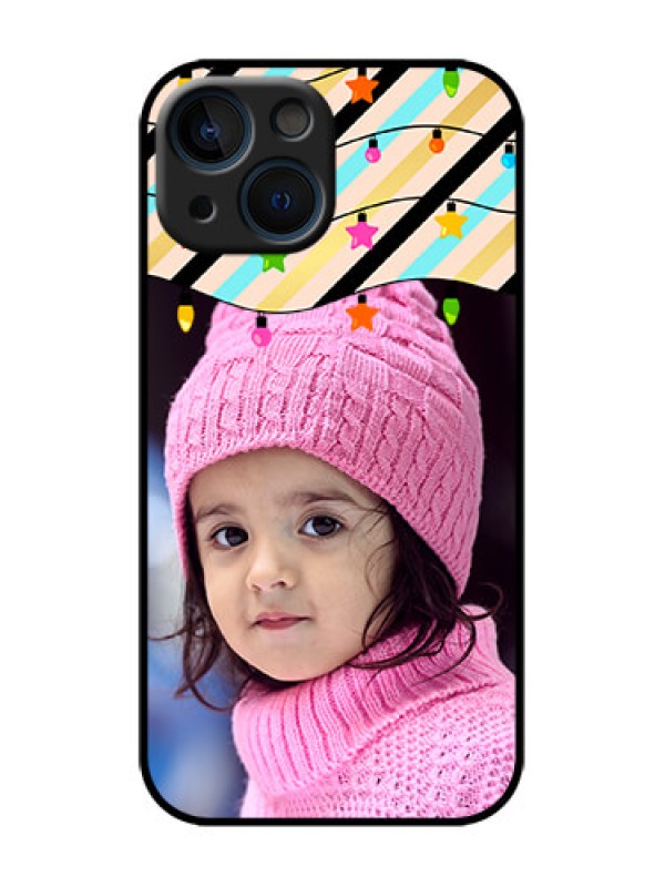 Custom iPhone 13 Mini Custom Metal Phone Case - Lights Hanging Design