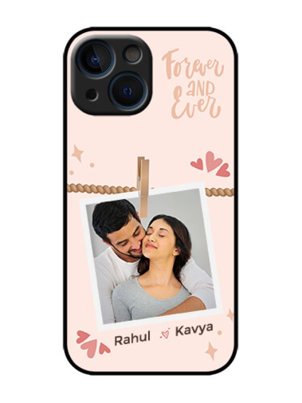 Custom iPhone 13 Mini Custom Metal Phone Case - Forever And Ever Love Design