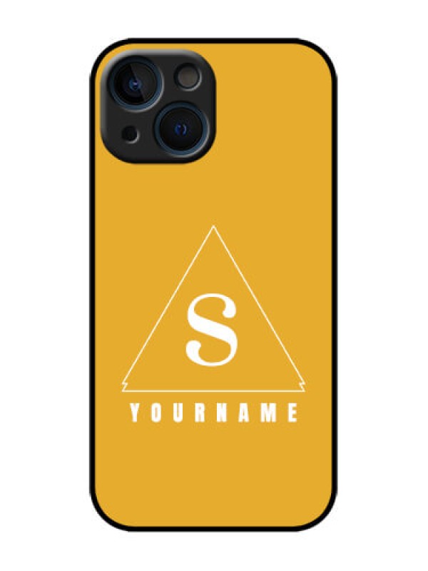 Custom iPhone 13 Mini Custom Metal Phone Case - Simple Triangle Design