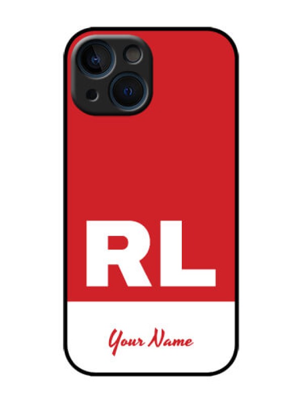 Custom iPhone 13 Mini Custom Metal Phone Case - Dual Tone Custom Text Design