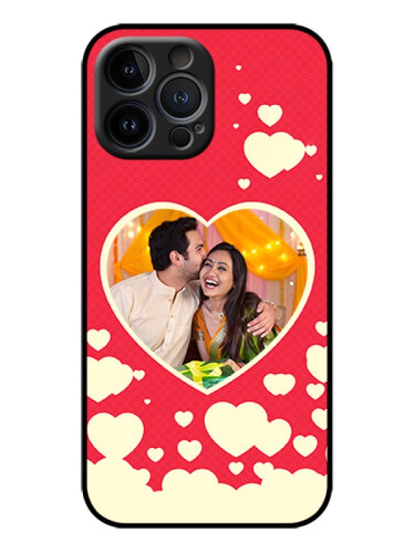 Custom iPhone 13 Pro Max Custom Metal Phone Case - Love Symbols Phone Cover Design