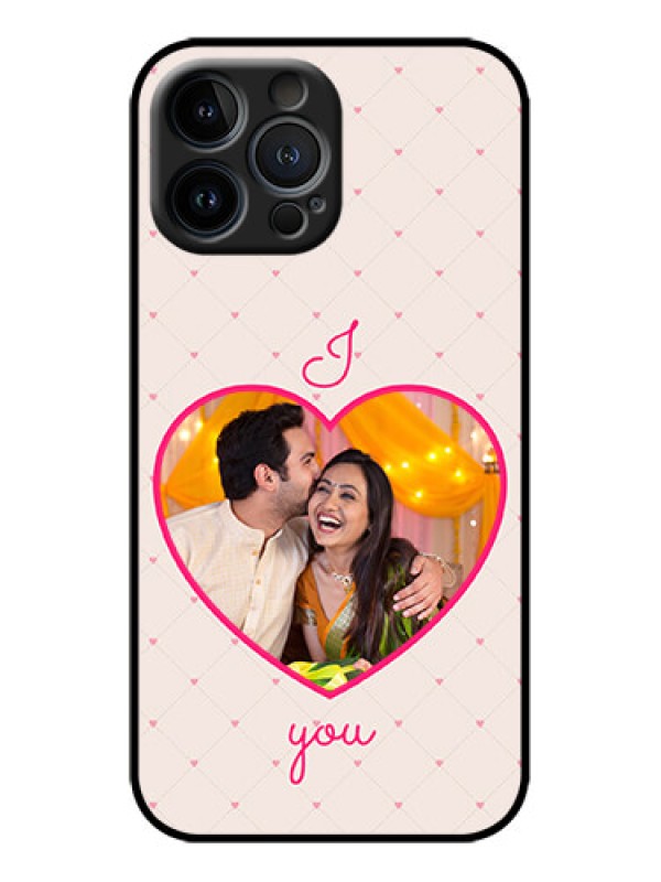 Custom iPhone 13 Pro Max Custom Metal Phone Case - Heart Shape Design