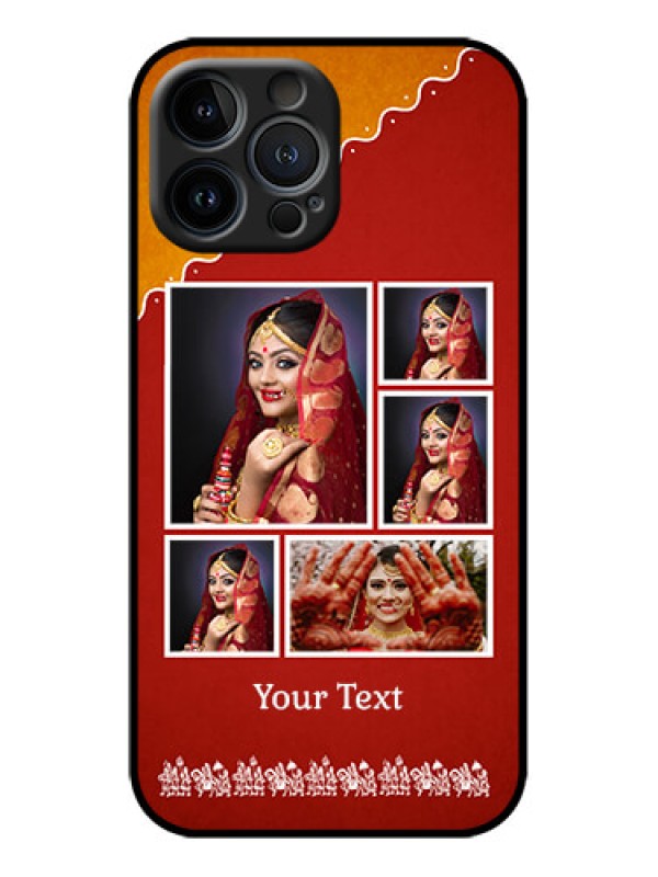 Custom iPhone 13 Pro Max Custom Metal Phone Case - Wedding Pic Upload Design