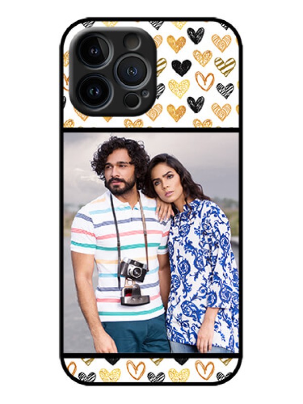 Custom iPhone 13 Pro Max Custom Metal Phone Case - Love Symbol Design