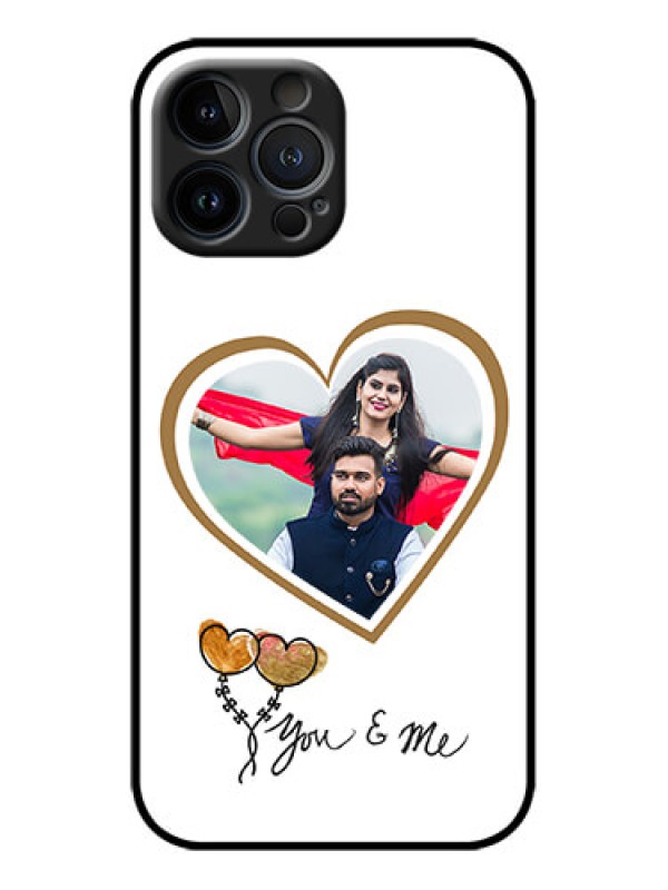Custom iPhone 13 Pro Max Custom Metal Phone Case - You and Me Design
