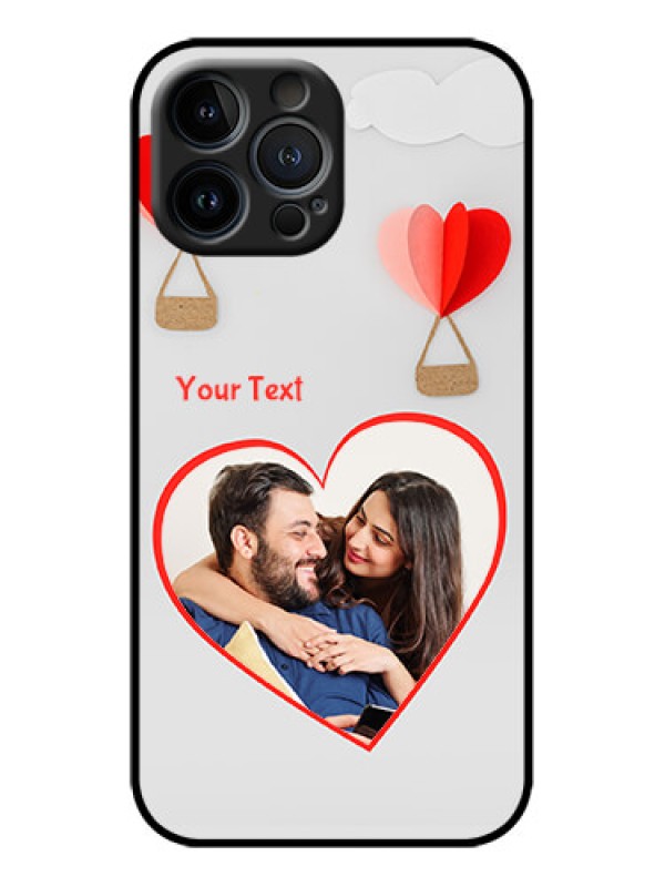 Custom iPhone 13 Pro Max Custom Metal Phone Case - Parachute Love Design