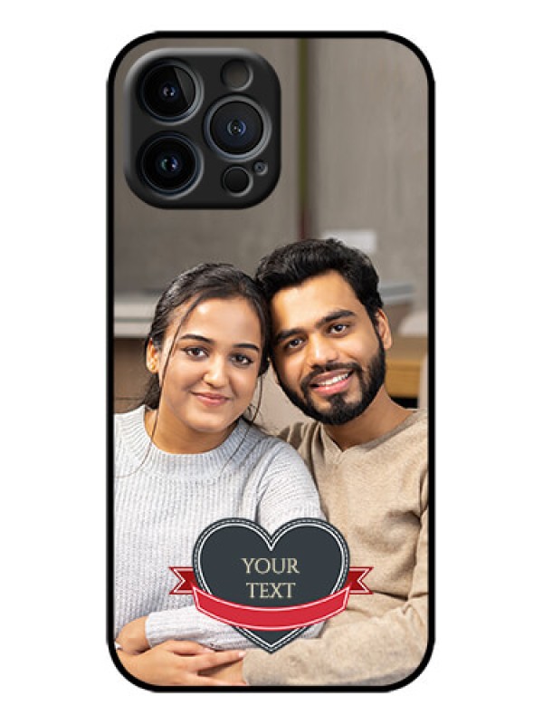 Custom iPhone 13 Pro Max Custom Metal Phone Case - Just Married Couple Design