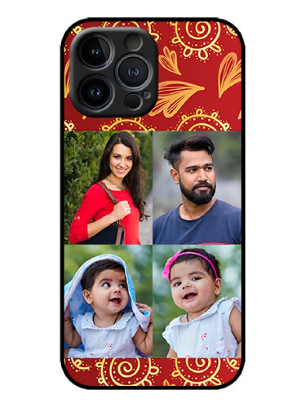 Custom iPhone 13 Pro Max Custom Metal Phone Case - 4 Image Traditional Design