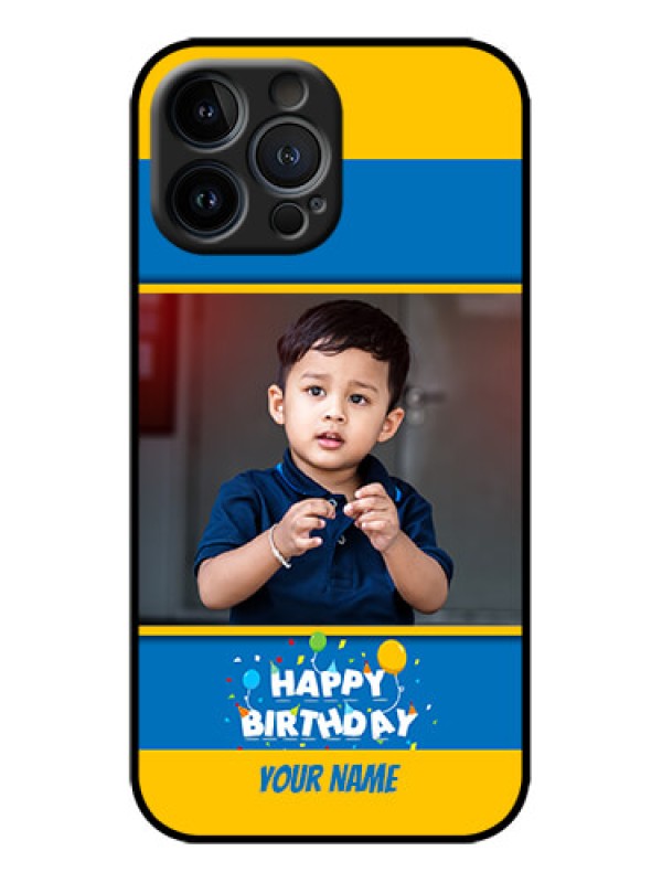 Custom iPhone 13 Pro Max Custom Metal Phone Case - Birthday Wishes Design