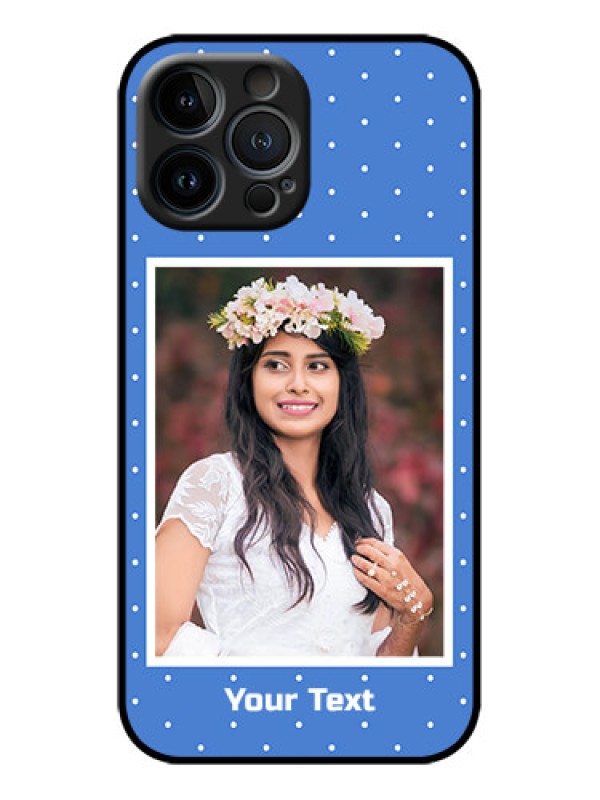 Custom iPhone 13 Pro Max Custom Metal Phone Case - Polka Dots Design