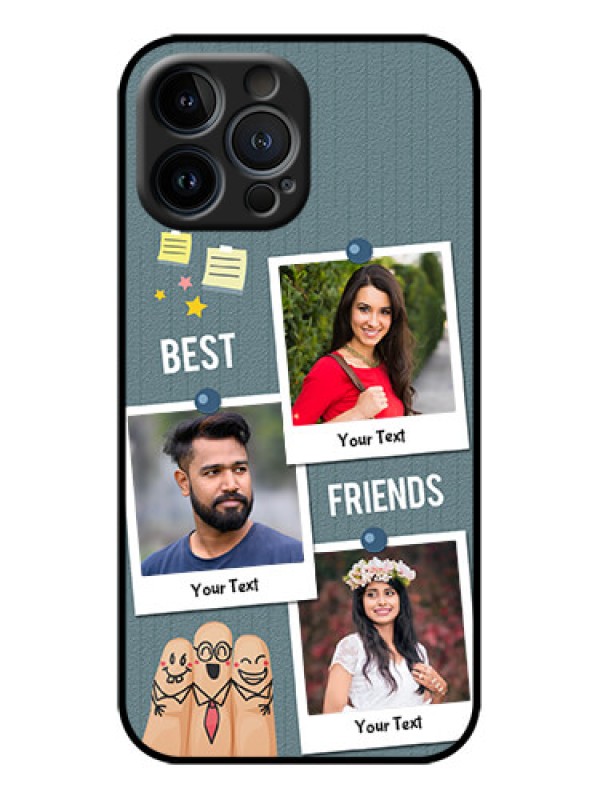 Custom iPhone 13 Pro Max Custom Metal Phone Case - Sticky Frames And Friendship Design