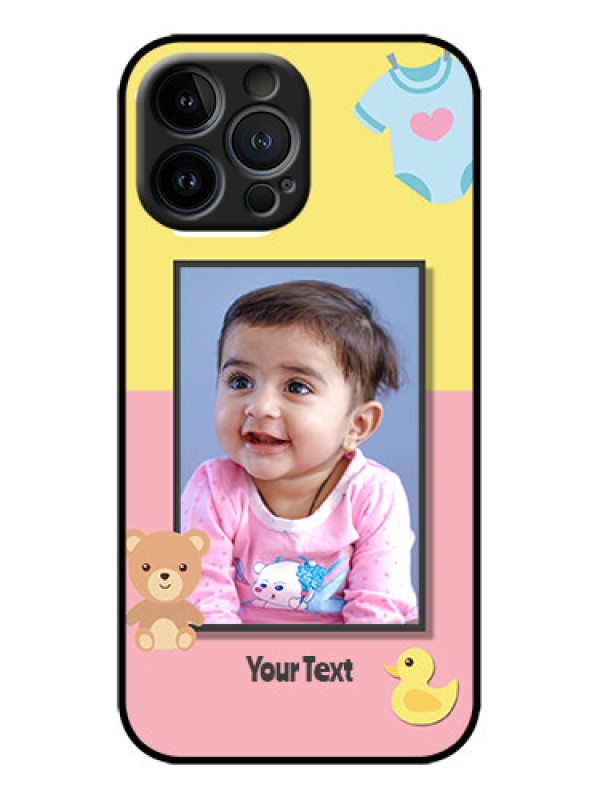 Custom iPhone 13 Pro Max Custom Metal Phone Case - Kids 2 Color Design