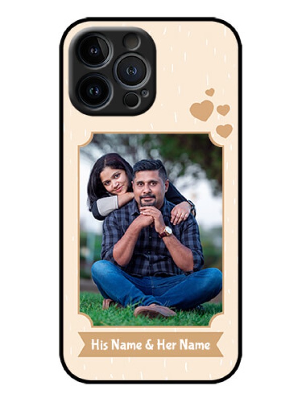 Custom iPhone 13 Pro Max Custom Metal Phone Case - With Confetti Love Design