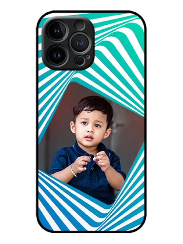 Custom iPhone 13 Pro Max Custom Metal Phone Case - Abstract Spiral Design