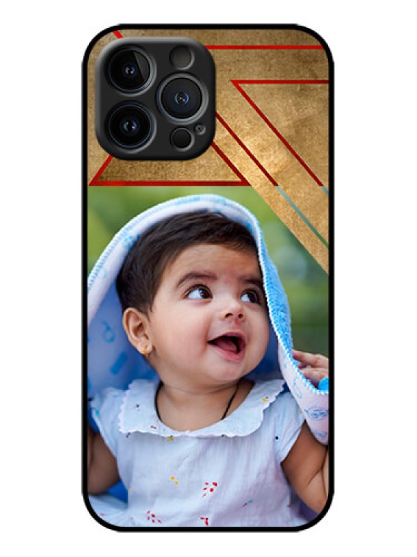Custom iPhone 13 Pro Max Custom Metal Phone Case - Gradient Abstract Texture Design