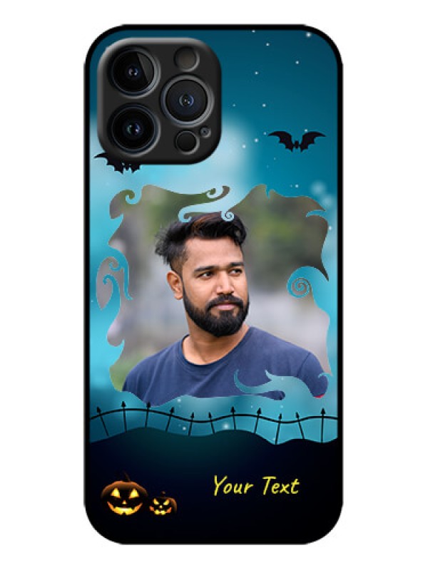 Custom iPhone 13 Pro Max Custom Metal Phone Case - Halloween Frame Design