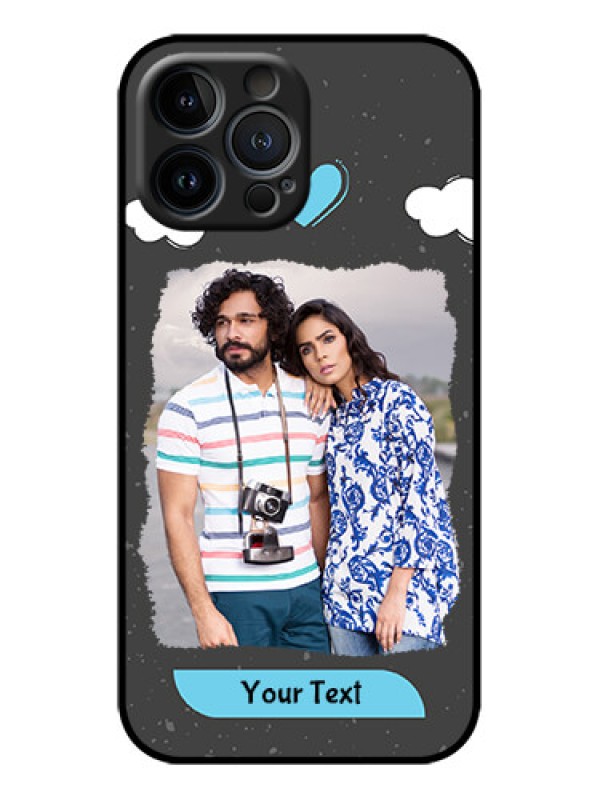 Custom iPhone 13 Pro Max Custom Metal Phone Case - Splashes With Love Doodles Design
